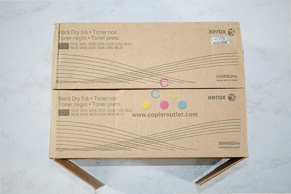 2 OEM Xerox 5018,5021,5028,5034 Black Dry Ink Toner 006R00244 (3 toner bottles i
