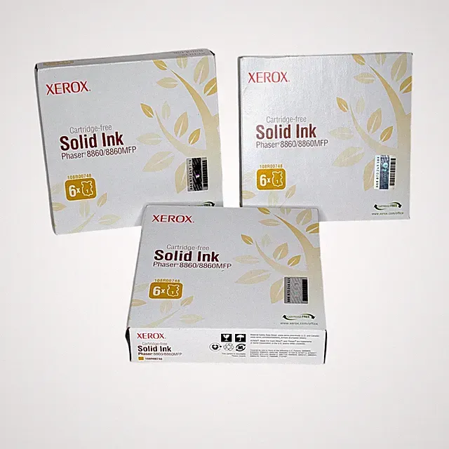 3 Genuine Xerox Solid Yellow Ink 108R00748 8860 Printer Brand New