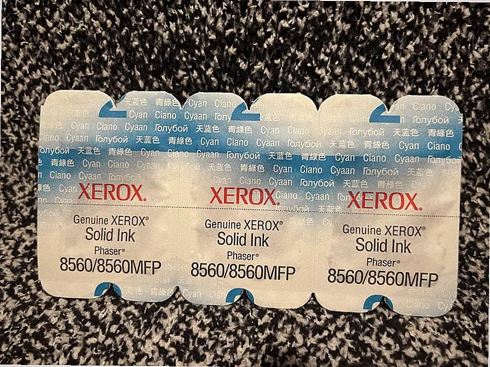 3-Pack Xerox 8560/8560 MFP (108R00723) Cyan Solid Ink Phaser 8560 MINT CONDITION