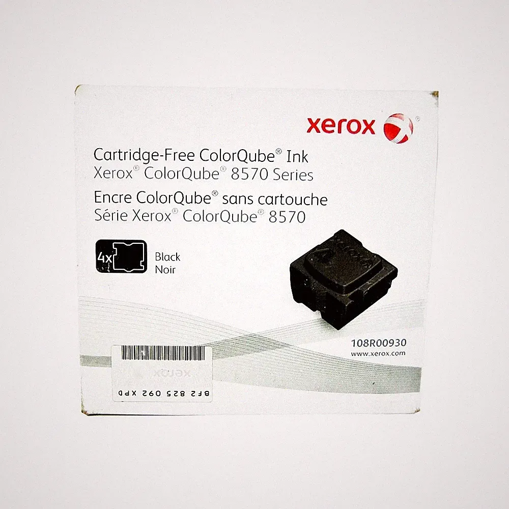 4X Genuine Xerox 8570/8580 Black Solid Ink ColorQube 108R00930 New sealed box.
