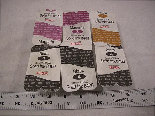 (6) NEW Genuine Xerox Solid Ink 8400 - 3 Black, 2 Magenta, 1 Yellow
