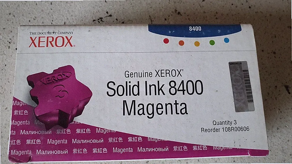 Genuine Xerox 108R00606 Magenta Solid Ink for 8400 3 Pack See Photos