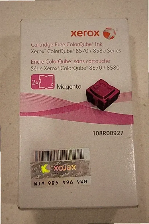 Genuine Xerox Cartridge-Free ColorQube 108R00927 Magenta Ink Pack for 8570 8580