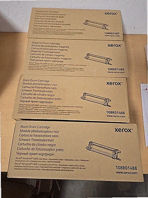GENUINE XEROX SEALED DRUM CARTRIDGES BLACK,MAGENTA,YELLOW
