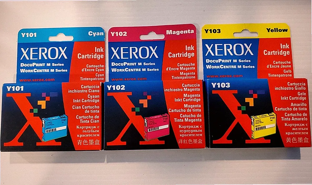 Genuine Xerox Y101 Cyan Y102 Magenta Y103 Yellow Printer Ink Cartridge M Series