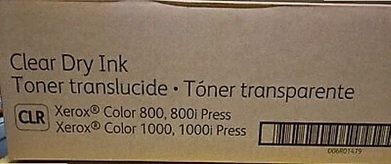 MOSTLY NEW GENUINE XEROX 006R01479 CLEAR Dry Ink Color Press 800 1000 -- 75%