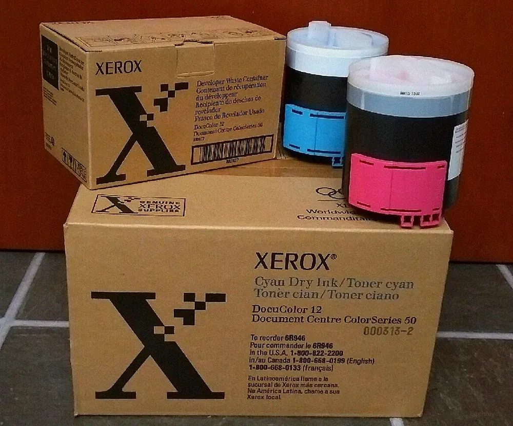 NEW 6 XEROX DocuColor 12 DC 50 6R6946 6R1050 6R1051 Dry Ink & Waste Bottle OEM