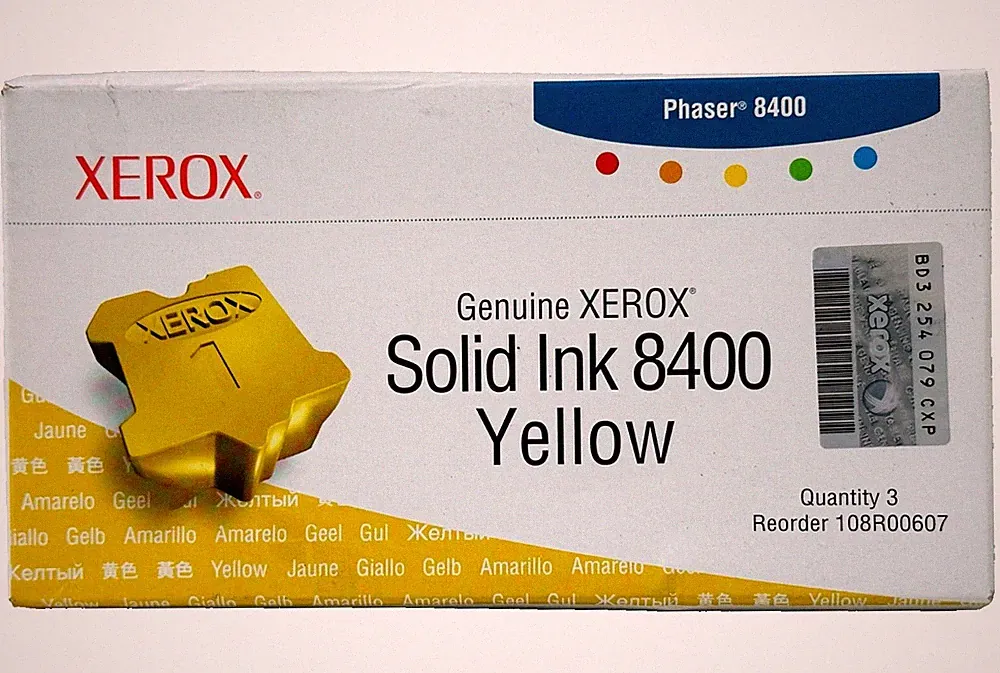 New Genuine Xerox 8400 Yellow Solid Ink Cartridges In Box
