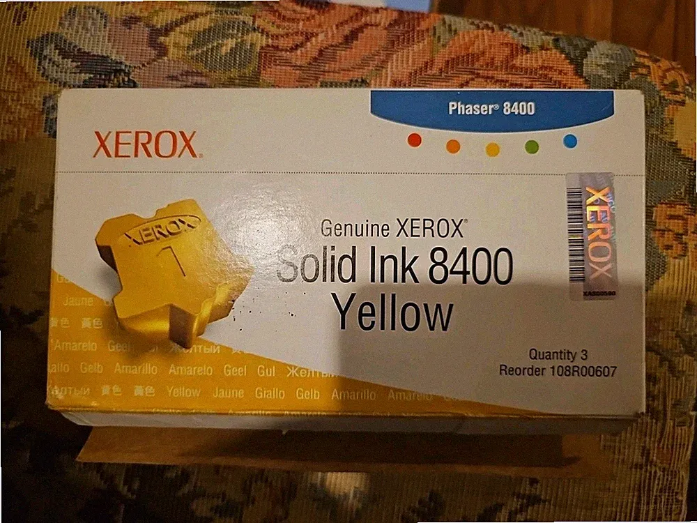 New Genuine Xerox 8400 Yellow Solid Ink Cartridges In Box Magenta Open.box