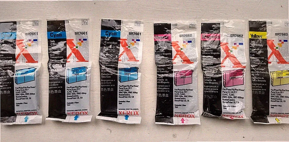 Xerox 008R07661-62-63 Cyan Magenta Yellow Ink Combo DP-C8 (see photo x 6)New