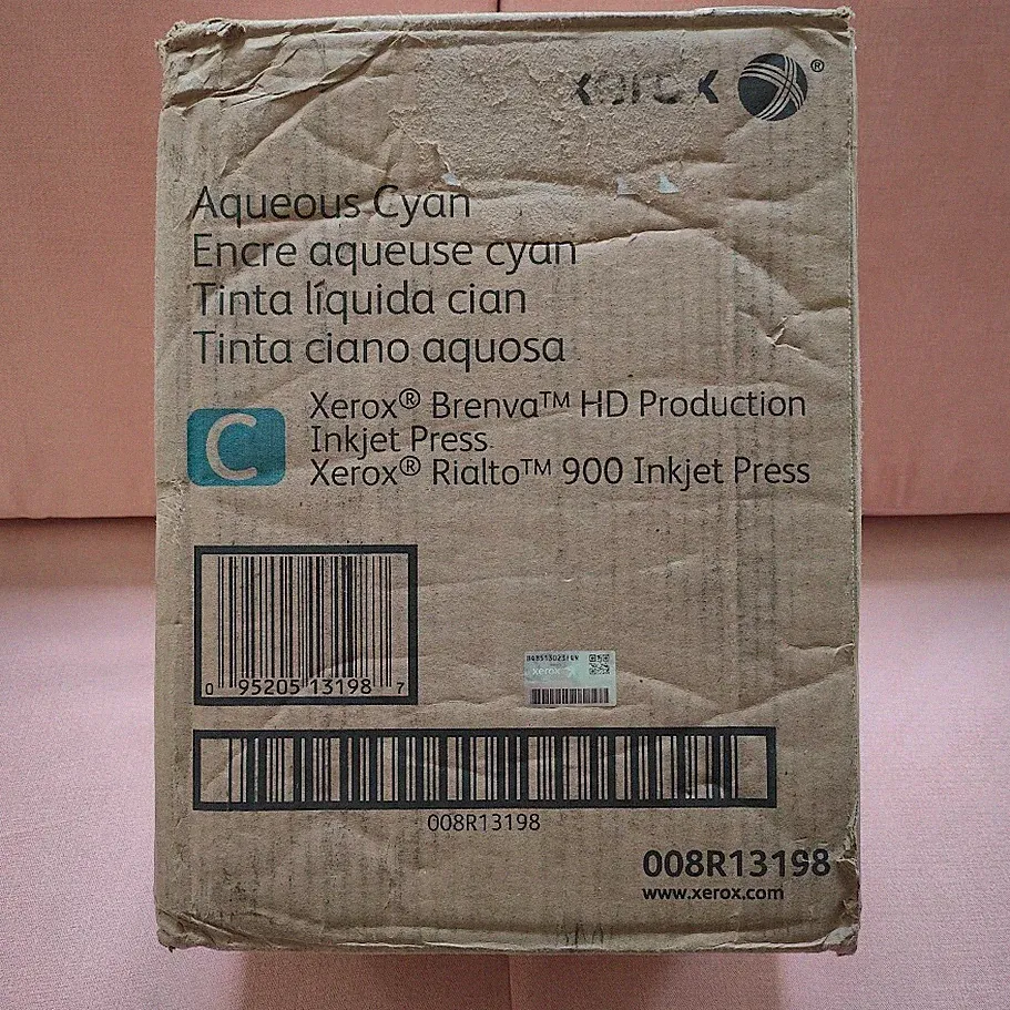 Xerox 008R13198 | OEM Aqueous Ink | Cyan | Two 5 Liter Bottles