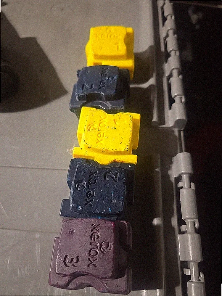 Xerox Cube Ink Used Yellow Blue