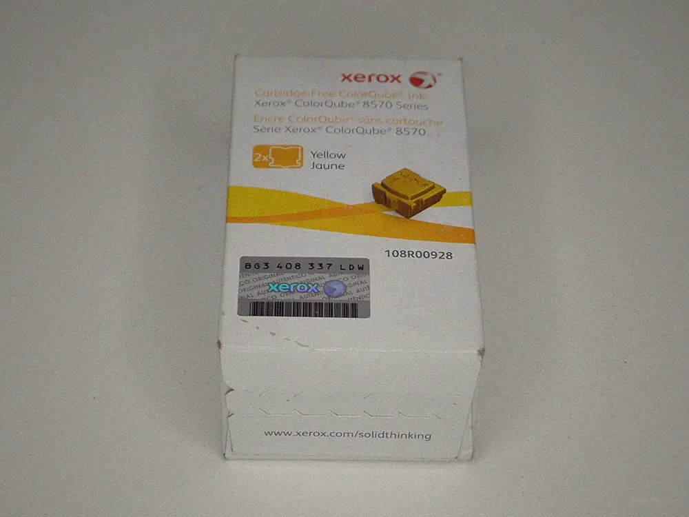 Xerox Genuine Original 108R00928 Yellow Ink for ColorCube 2-Pack New Sealed