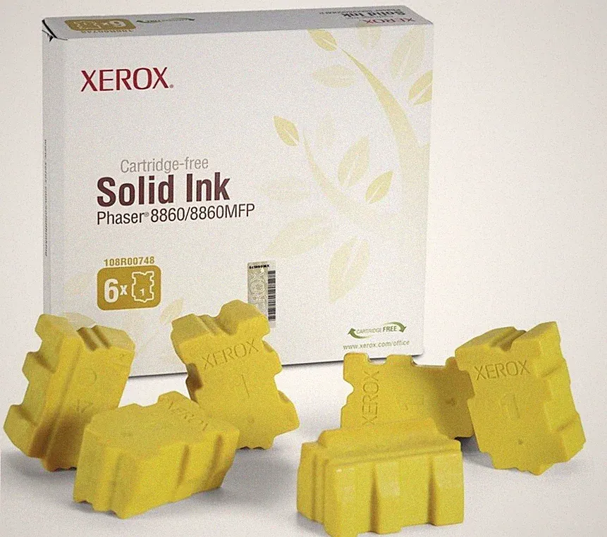 Xerox High-Yield Solid Yellow Ink Stick 6/Box (108R00748) Phaser 8860/8860MFP