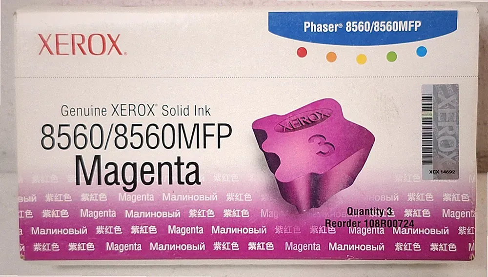 Xerox Magenta Solid Ink Cartridge Phaser 8560 / 8560MFP New