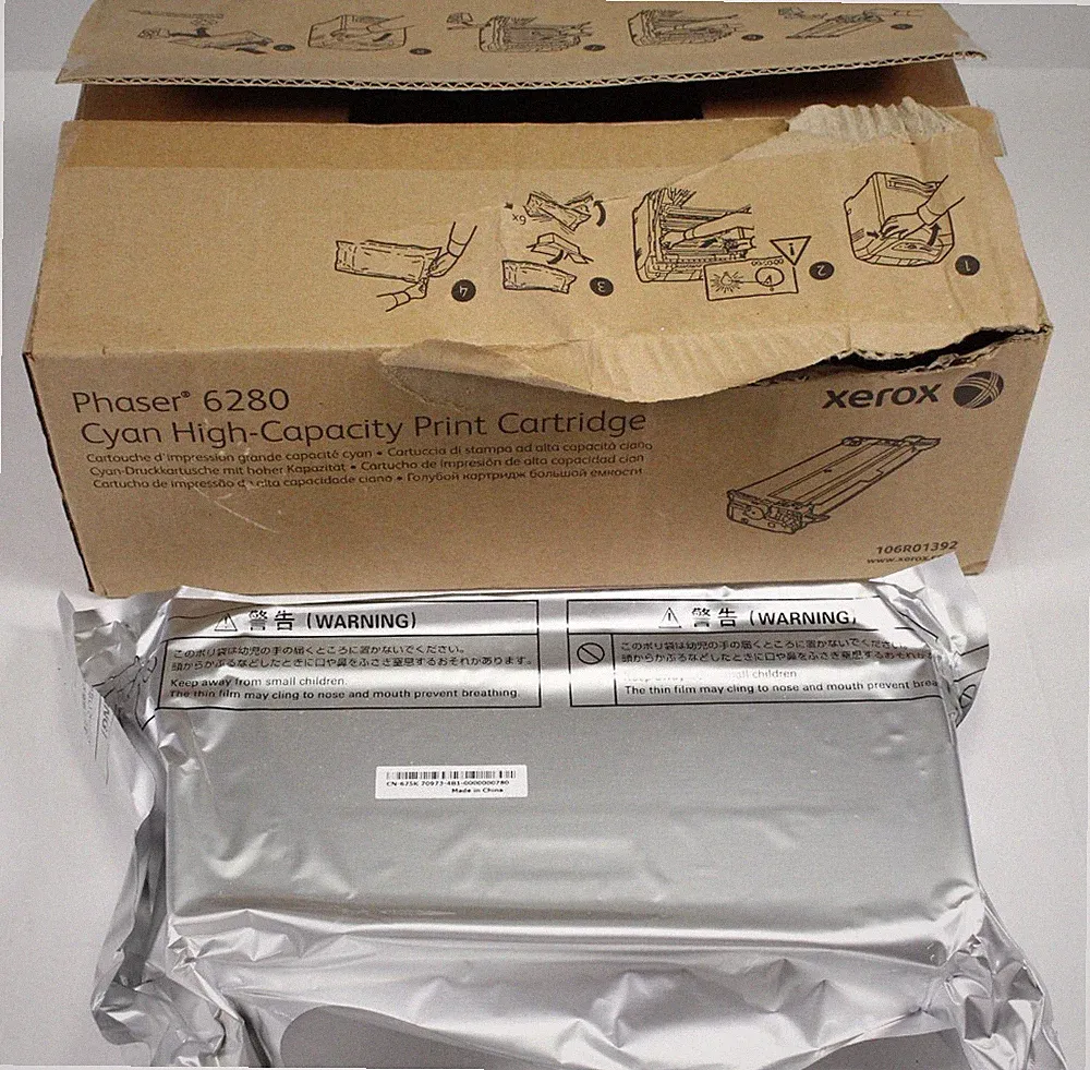 Xerox Phaser 6280 Printer Ink Cartridge Cyan High Capacity OEM 106R01392