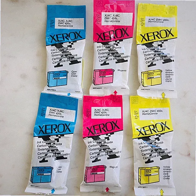 Xerox Pink Yellow Blue Color Ink Cartridge Lot of 6 NEW